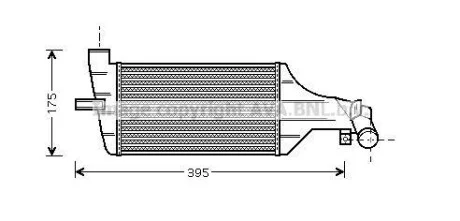 AVA OPEL Інтеркулер Astra G, Zafira A 2.0/2.2DTI для AVA COOLING OLA4374 фото товару