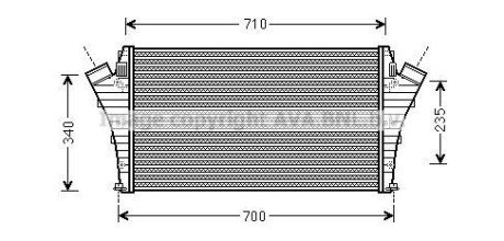 AVA FIAT Інтеркулер CROMA 05-, CADILLAC, OPEL AVA COOLING OLA4492 фото товару