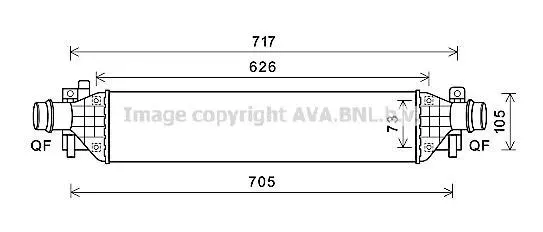 <strong>AVA OPEL Інтеркулер Mokka, Chevrolet 1.4 13- AVA COOLING OLA4650 (фото 1)</strong>