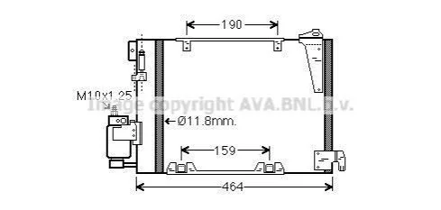 <strong>Радіатор кондиціонера Opel Astra G (98-), Zafira A (99-) 1.7DTi, 2.0DTi AVA AVA COOLING OLA5250D (фото 1)</strong>