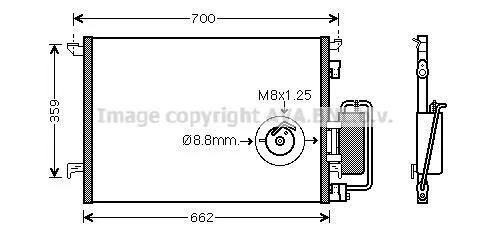 <strong>Радіатор кондиціонера Opel Vectra C 02>08 AVA AVA COOLING OLA5333D (фото 1)</strong>