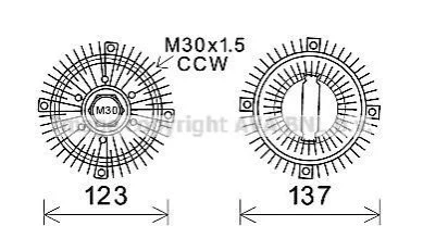 <strong>AVA OPEL Вискомуфта в зборі OMEGA A AVA COOLING OLC557 (фото 1)</strong>