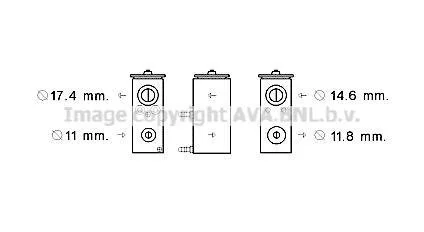 PT 308 2008 Клапан розширювання 2.0 HDI для AVA COOLING PE1376 фото товару