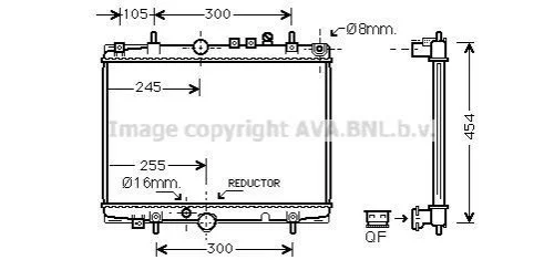 <strong>AVA CITROEN Радіатор охолодження C5 1,8 AUT. 00- AVA COOLING PE2235 (фото 1)</strong>
