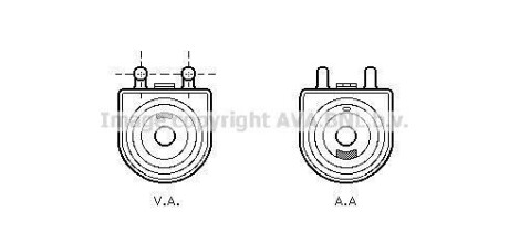 AVA CITROEN Масляний радіатор Berlingo, C4 I, C5 I, Xsara, Peugeot 206/306/307/407, Partner 1.9D/2.0 AVA COOLING PE3271 фото товару