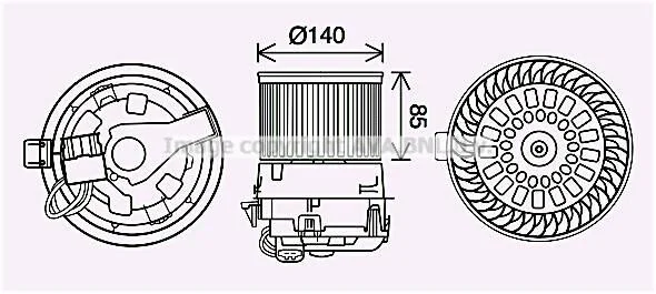 <strong>Вентилятор обігрівача салону Citroen C3 (16-)/Peugeot 2008 (13-) AVA AVA COOLING PE8558 (фото 1)</strong>
