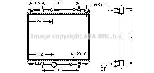 <strong>AVA CITROEN радіатор охолодження C8, Jumpy, Peugeot 807, Expert 2.0/2.0HDI AVA COOLING PEA2237 (фото 1)</strong>