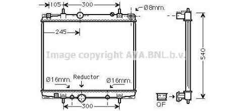 AVA CITROEN радіатор охолодження C8, Jumpy, Peugeot 807, Expert 2.0/2.0HDI AVA COOLING PEA2275 фото товару