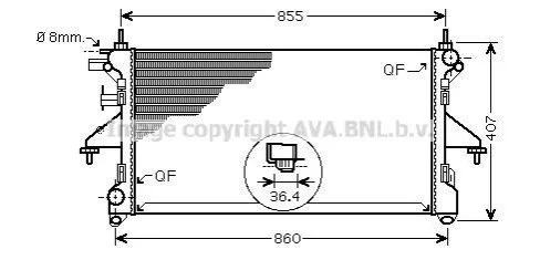 <strong>Радіатор, Система охолодження двигуна CLEVER FIT FIAT / JEEP / ALFA ROMEO / LANCIA AVA COOLING PEA2304 (фото 1)</strong>