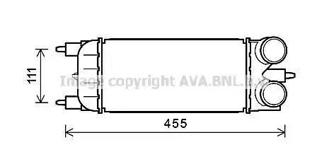 <strong>AVA CITROEN Інтеркулер C5 III, Peugeot 508 1.6HDI 10- AVA COOLING PEA4365 (фото 1)</strong>