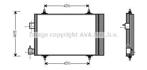 <strong>AVA PEUGEOT Радіатор кондиціонера (конденсатор) 406 99-, 607 00- AVA COOLING PEA5193D (фото 1)</strong>