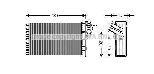 <strong>AVA PEUGEOT радіатор опалення 307 AVA COOLING PEA6226 (фото 1)</strong>