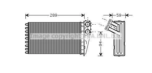 <strong>Радіатор обігрівача салону Peugeot 307 (01-09) AVA AVA COOLING PEA6227 (фото 1)</strong>