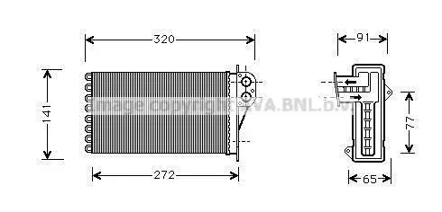 <strong>Радіатор обігрівача салону Citroen C3 (02-)/Peugeot 206 (98-), 307 (00-) AVA AVA COOLING PEA6356 (фото 1)</strong>