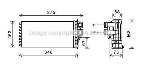 <strong>Радіатор обігрівача салону Peugeot 3008 5005, Citroen DS5 AVA AVA COOLING PEA6359 (фото 1)</strong>