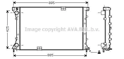 <strong>Радіатор охолодження OPEL, RENAULT (вир-во AVA) AVA COOLING RT2313 (фото 1)</strong>