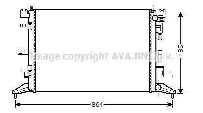 <strong>AVA RENAULT Радіатор охолодження LAGUNA 2.0 140HP 07- AVA COOLING RT2425 (фото 1)</strong>