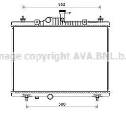 <strong>Радіатор, Система охолодження двигуна AVA COOLING RT2603 (фото 1)</strong>