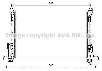 <strong>AVA FIAT Радіатор охолодження двиг. TALENTO 1.6 D 16-, OPEL, RENAULT AVA COOLING RT2623 (фото 1)</strong>