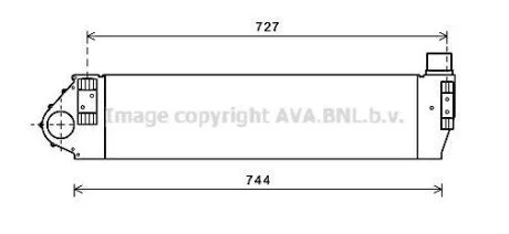 AVA RENAULT Інтеркулер Megane II, Scenic II 1.9dCi 05- для AVA COOLING RT4482 фото товару