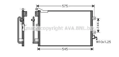<strong>AVA RENAULT Радіатор кондиціонера (конденсатор) CLIO III, MODUS 04- AVA COOLING RT5395D (фото 1)</strong>