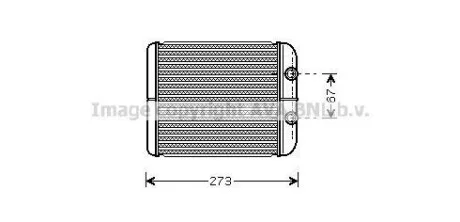 AVA RENAULT Радіатор опалення ESPACE IV 1.9, 2.0, 2.2, 3.0, 3.5 02- для AVA COOLING RT6343 фото товару
