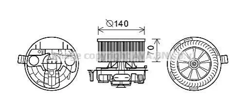 <strong>AVA RENAULT Вентилятор салона Megane II AVA COOLING RT8570 (фото 1)</strong>