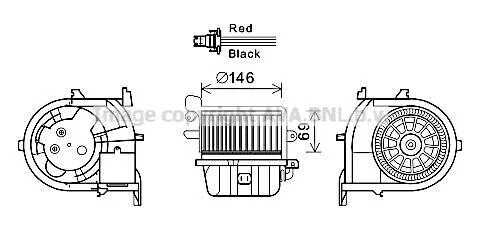 <strong>AVA RENAULT вентилятор салону Kangoo 97-, Citroen Xsara AVA COOLING RT8588 (фото 1)</strong>