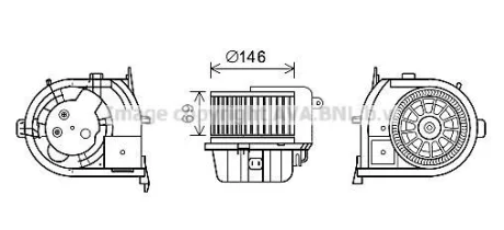 AVA RENAULT Вентилятор салона CLIO II 98- для AVA COOLING RT8592 фото товару