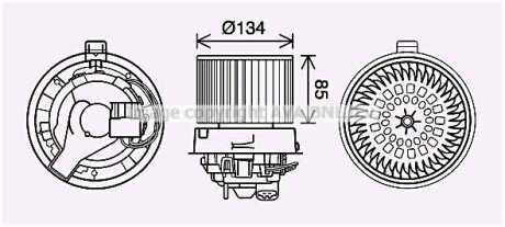 Вентилятор отопителя салона Renault Logan (12-), Sandero (12-) AVA AVA COOLING RT8635 фото товара