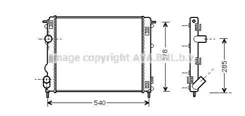 <strong>Радіатор охолодження двигуна (RTA2270) AVA AVA COOLING RTA 2270 (фото 1)</strong>