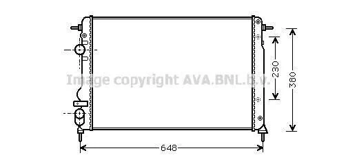 <strong>AVA RENAULT Радіатор сист. охолодження двиг. MEGANE 1.9 dCi 02- AVA COOLING RTA2312 (фото 1)</strong>