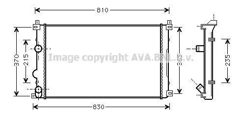<strong>AVA RENAULT Радіатор сист. охолодження двиг. MASTER II 97-, OPEL, NISSAN AVA COOLING RTA2322 (фото 1)</strong>