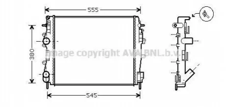 Радіатор для Renault, Nissan AVA COOLING RTA 2325 фото товару