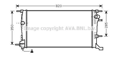 <strong>Радіатор, Система охолодження двигуна AVA COOLING RTA2409 (фото 1)</strong>