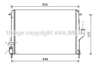 <strong>Радіатор охолодження двигуна Renault Logan I Sandero 1,5DCI Duster I 1,5dci 1,6i 2,0i AVA AVA COOLING RTA2478 (фото 1)</strong>