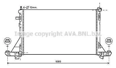 <strong>Радіатор, Система охолодження двигуна AVA COOLING RTA 2560 (фото 1)</strong>