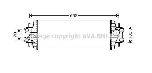 <strong>AVA RENAULT Інтеркулер Trafic II, Opel Vivaro, Nissan Primastar 1.9dCi 01- AVA COOLING RTA4328 (фото 1)</strong>