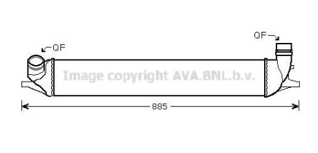 AVA RENAULT Інтеркулер Laguna III 2.0 16V/2.0dCi 07- для AVA COOLING RTA4426 фото товару