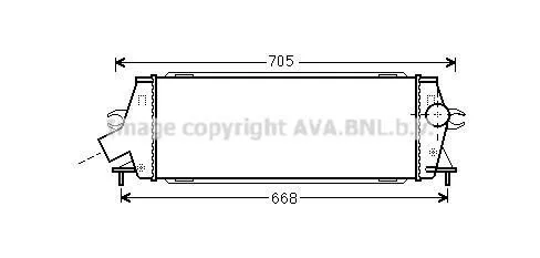 <strong>AVA RENAULT Інтеркулер Trafic II 2.0/2.5dCi 01-, Opel Vivaro AVA COOLING RTA4456 (фото 1)</strong>