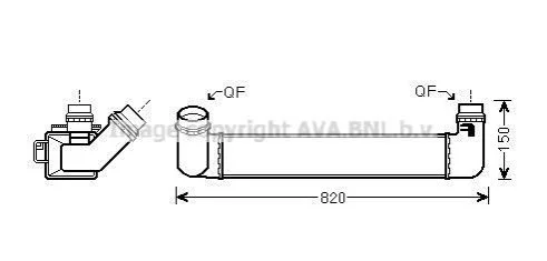 <strong>AVA RENAULT Інтеркулер Fluence 1.5dCi/2.0 16V 10- AVA COOLING RTA4461 (фото 1)</strong>