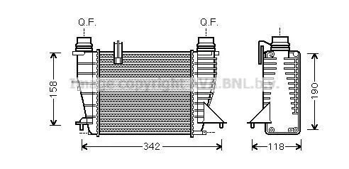 <strong>AVA RENAULT Інтеркулер Clio III, Modus 1.5dCi 05- AVA COOLING RTA4553 (фото 1)</strong>