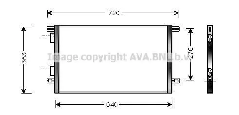 <strong>AVA RENAULT Радіатор кондиціонера (конденсер) Laguna I 98- AVA COOLING RTA5253 (фото 1)</strong>