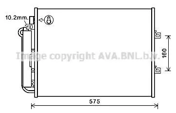 <strong>AVA RENAULT Радіатор кондиціонера (конденсатор) з осушувачем Twingo II 07- AVA COOLING RTA5454D (фото 1)</strong>