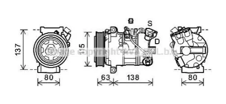 Компресор для Renault AVA COOLING RTAK491 фото товару