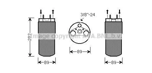 <strong>Осушувач кондиціонера Renault Trafic II/Opel Vivaro A/Nissan Primastar (01-) AVA AVA COOLING RTD555 (фото 1)</strong>