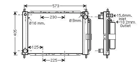 <strong>Радіатор, Система охолодження двигуна AVA COOLING RTM405 (фото 1)</strong>