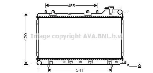 <strong>AVA SUBARU Радіатор IMPREZA 1,5-1,8 98- AVA COOLING SU2045 (фото 1)</strong>
