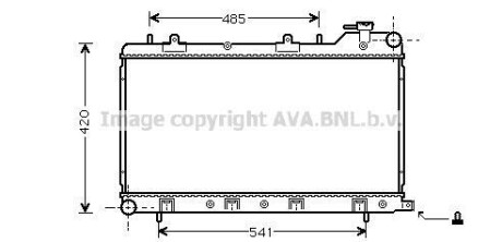 AVA SUBARU Радіатор IMPREZA 1,5-1,8 98- AVA COOLING SU2045 фото товару