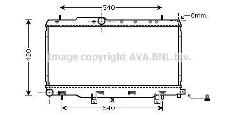 <strong>AVA SUBARU Радіатор системи охолодження двигуна IMPREZA 2.0 01-, 2.5 05- AVA COOLING SU2057 (фото 1)</strong>
